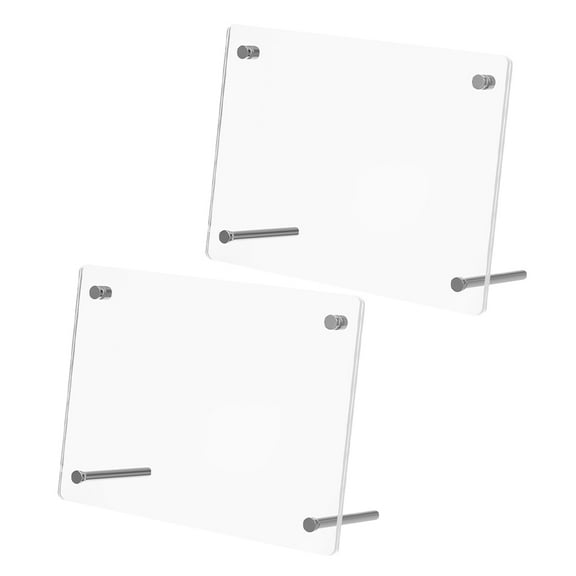 UPKOCH Tiny Picture Frames Acrylic Transparent 2Pcs