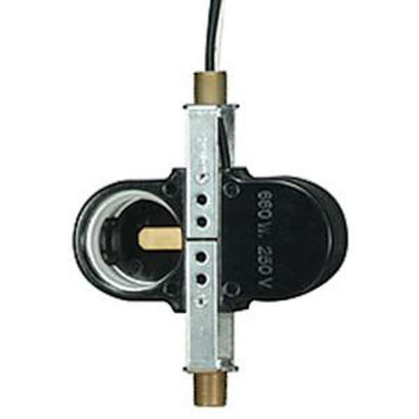 General 04032 - Medium Base Twin Cluster Socket with leads (L4032-E5F 2