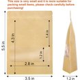 thumbnail image 2 of Olurrisa 100 Pcs Resealable bags,3.5" x 5.5" Stand Up Kraft Paper Bags with Matte Window, Zip Lock Food Storage Bags for Packaging Products, Reusable, Sealable, 2 of 8
