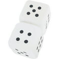 thumbnail image 4 of White Fuzzy Dice, 3 Inch Square, 4 of 5