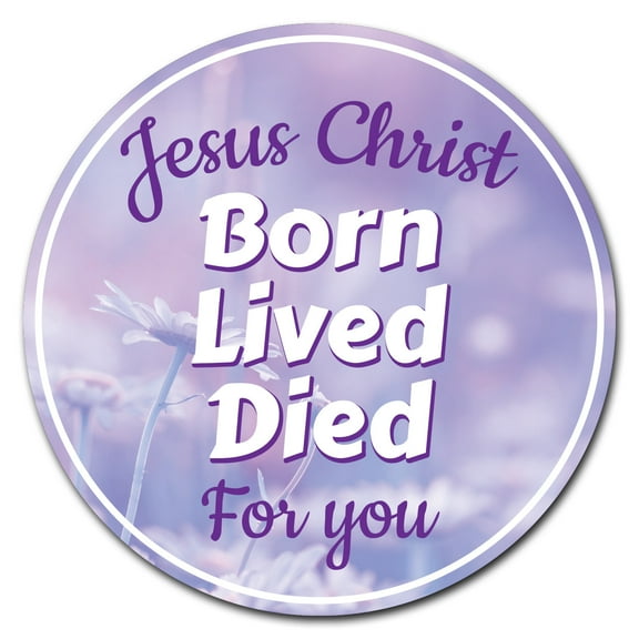 SignMission C-16-CIR-WS-Jesus died for you Corrugated Plastic Sign with Stakes 16 in. Circular - Jesus Died for You