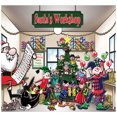 thumbnail image 2 of 7' x 8' Magical Santa’s Workshop Christmas Single Garage Door Banner - Festive Holiday Décor, 2 of 4