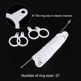 thumbnail image 3 of Unique Bargains Ring Sizer Measure Tool Set White Finger Gauge Mandrel Rings US 0-13 White 3in 1 Set, 3 of 6