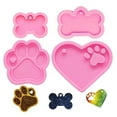 thumbnail image 2 of 4 Pcs Dog Paw Bone Keychains Resin Mold DIY Crafts Silicone Mould Handmade Jewelry Pendant Keychain Resin UV Epoxy Mold, 2 of 13