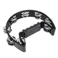 thumbnail image 1 of Tambourine Jingle, Easy Using Sturdy Non Slip Handle Half Moon Musical Tambourine  for Dances, 1 of 7