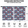thumbnail image 2 of Blackout Kids Curtains,Blue Football Helmets and Balls Pattern Childrens Insulated Curtains Set Of 2,Bedroom Essentials,Toddler Room Decor 52"x63", 2 of 5