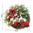 thumbnail image 5 of Christmas Wreath Red Truck Berry Artificial Garland Decoration for Front Door Shop Fireplaces Walls Windows New Year Decor-11.8 Inches, 5 of 5