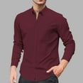 thumbnail image 4 of FUNDUFI Mens Linen Shirts Long Sleeve Casual Solid Color Cotton Linen Suit Shirts For Men Soft Slim Fit Summer Shirt Tops Comfy Mens Dailywear, 4 of 4