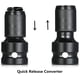 thumbnail image 5 of Paquete de 2 adaptadores de vaso hexagonal de 1/2" cuadrado a 1/4", convertidor de mandril de trinquete de impacto de liberación rápida y vaso portapuntas de destornillador, 5 of 5