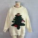 thumbnail image 4 of Suéter de cuello redondo para mujer, estampado navideño, cuello redondo, manga larga, suéter de punto, blusa de poliéster para mujer, 4 of 7
