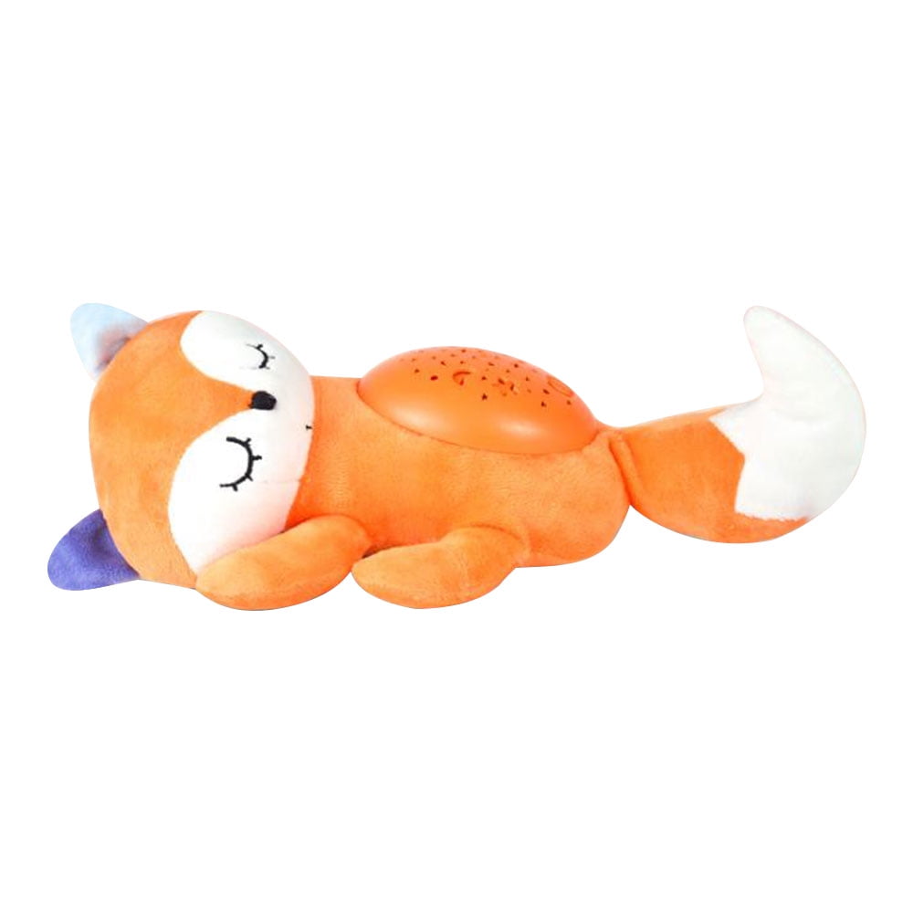 Lovely Animal Design Plush Projection Soother Night Light Stars Projector New-Born Sleep Soft