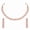 Pink, variant on Parshwa Creations Indian Bollywood Wedding & Party Wear Rose Gold Plated Women's Kundan Jewelry Choker Necklace Set Purple