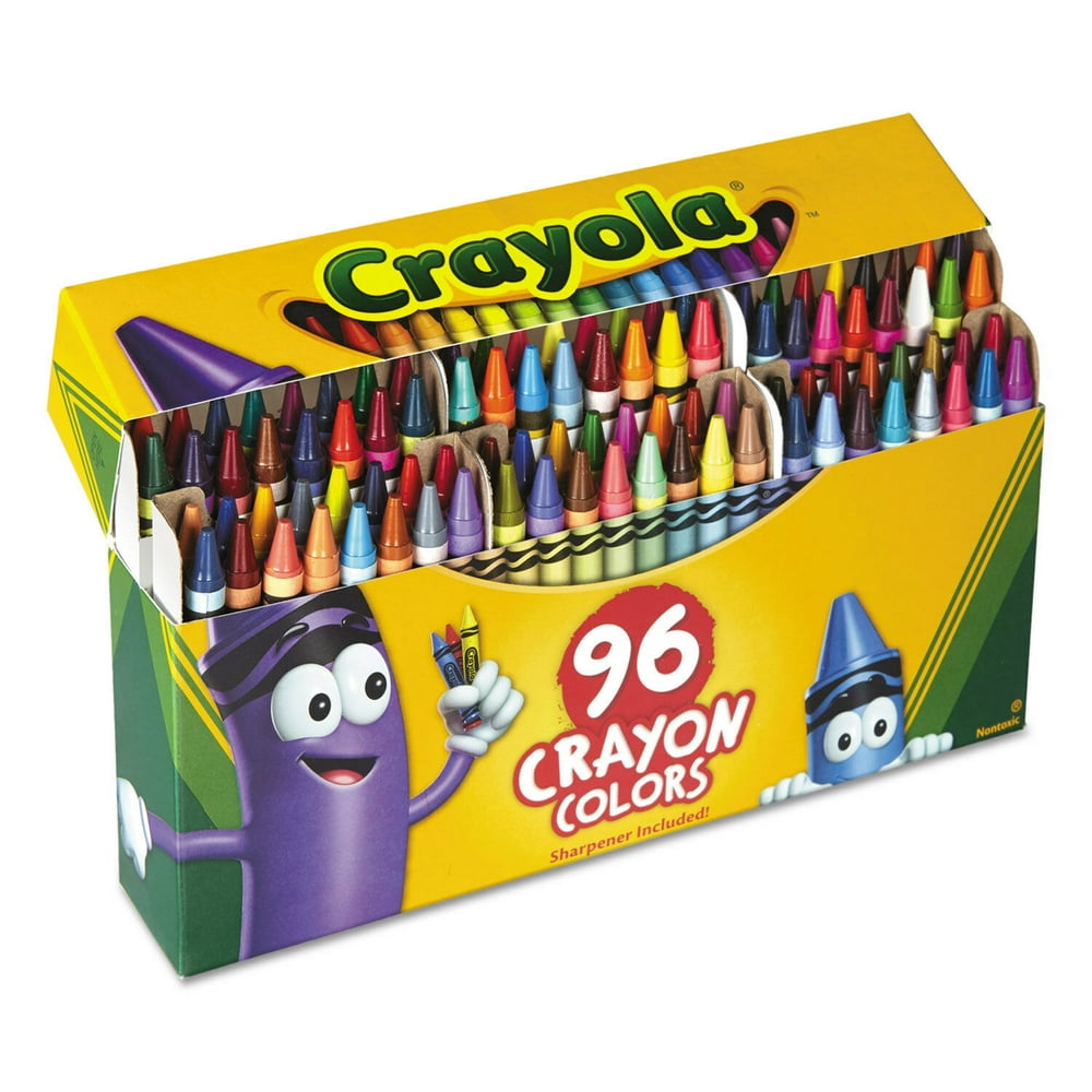 Crayola Crayons Large Set of 96 Assorted Colors with Builtin Sharpener