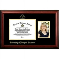 Campus Images CO996PGED -108 10 x 8 in. University of Northern Colorado Gold Embossed Diploma Frame with 5 x 7 in. Portrait - Satin Mahogany
