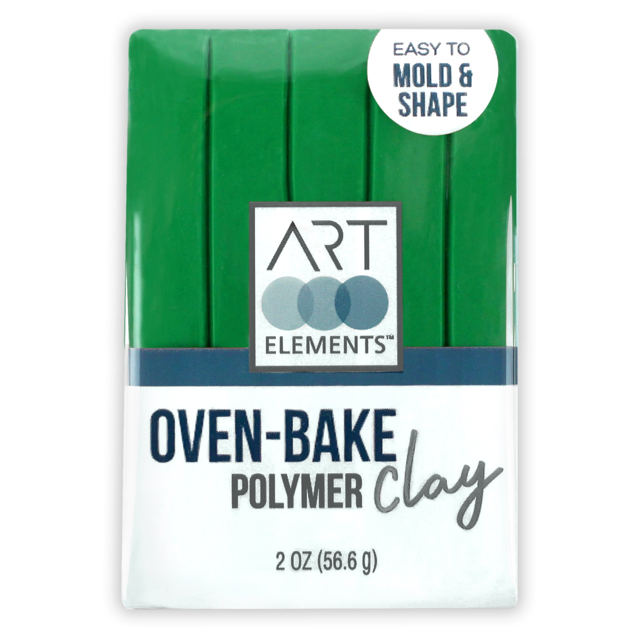 (4 pack) ArtSkills - Art Elements Oven Bake Polymer Clay, 2oz, Green