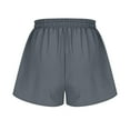 thumbnail image 6 of Women's Retro Dolphin Hem Running Shorts High Waisted with Pockets - 4-Way Stretch Quick-Dry Gym Yoga Shorts, 6 of 8
