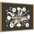 thumbnail image 4 of Kate and Laurel Framed Canvas Wall Art Print Aurelia Black Cream 012 by Vicky Yorke, 24 x 18 Sylvie Natural Frame, Vintage, Abstract Art for Wall Decor, 4 of 8
