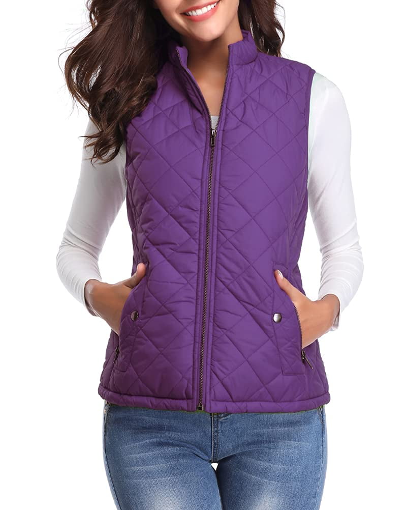 Wantdo Women's Winter Body Warmer Gilets Warm Fleece Vest Outdoor Windproof Gilets Water Resistant Vest