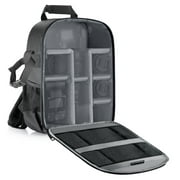 Neewer Camera Bag Waterproof Shockproof Partition 11x6x14 inches/27x15x35 centimeters Protection Backpack for SLR, DSLR, Mirrorless Camera, Lens, Flash, Battery and Other Accessories (Gray Interior)