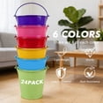 thumbnail image 3 of 24-Pack Mini Metal Buckets with Handles, Colorful Galvanized Party Favor Pails for Candy, Treats, Easter, Halloween, Kids Party, Storage & Decoration, 3 of 7