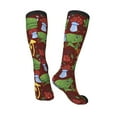 thumbnail image 4 of Daiia Sports Socks Frogs and Mushrooms Printed Novelty Crew Socks for Men Women Knee High Socks Cotton Socks Soft & Breathable Support Unisex Socks, 4 of 9