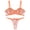 Orange, variant on Womens Lingerie Set 2 Piece Matching Bra Panty Underwire Lace Push Up Underwear Floral Embroidered Mesh Purple L for Valentine's Day
