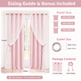 thumbnail image 6 of Lapalife Blackout Double Layer Curtains 84inches with Sheer Thermal Insulated Grommet Window Panel for Nursery Bedroom Living Room, 1 Panel, 6 of 8