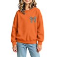 thumbnail image 5 of Edvintorg Girls Sweatshirts Size 10-12 Cute Printed Crew Neck Loose Pullover Top Solid Color Long Sleeve Casual Sweatshirt Kids Clothes, 5 of 7