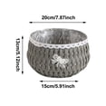 thumbnail image 3 of BotaniNest Woven Planter With Wooden Base Lace & Bow Decorative For Succulents And Indoor Liner Included, 3 of 7