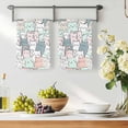 thumbnail image 2 of Cartoon Cat Kitchen Towels Set of 3, Funny Cute Colorful Animal Pet Soft Microfiber Dish Towels, Absorbent Quick-Dry Washable Dishcloths for Kitchen Cleaning, Drying Dishes, 18x28 Inches, 2 of 9