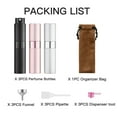 thumbnail image 5 of LISAPACK 8ML Atomizer Perfume Spray Bottle for Travel (3 PCS) Empty Cologne Dispenser, Portable Sprayer for Men and Women (Black, Silver, Pink), 5 of 6