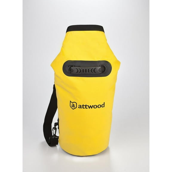 Attwood 11897-2 Heavy-Duty Dry Bag, Safety Yellow and Black, 20 Liter