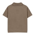 thumbnail image 4 of ITSAME T-Shirts for Boys, Short Sleeve Breathable Comfort Lapel Summer Casual Loose Tops Brown Size 9, 4 of 7