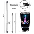 thumbnail image 3 of 20oz Galaxy Unicorn Tumbler-Stainless Steel Travel Mug With Lid And Straw (Galaxy Unicorn Tumbler ), 3 of 5