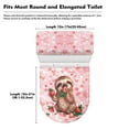 thumbnail image 5 of ZIATUBLE Sloth Toilet Tank Cover Set Strawberry Toilet Lid Cover Set Round 2 Piece Set with Toilet Lid Cover Machine Washable Seat Covers Fits Most Toilet Tanks and Lids Home Decor, 5 of 7
