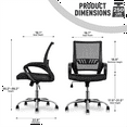 thumbnail image 2 of BEZT Office Mesh Chair w/Swivel,Ergonomic Computer Chair,Adjustable Height,Black, 2 of 11