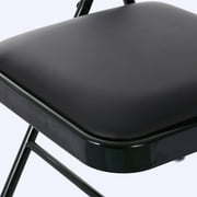 كراسي UBesGoo 4 Pack القابلة للطي كراسي الزفاف المبطنة المبطنة مع إطار معدني Home Office Party Use، Black