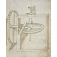 thumbnail image 2 of Martini, Francesco di Giorgio 20x24 White Modern Wood Framed Museum Art Print Titled - Folio 22: mill powered by undershot water wheel, 2 of 4