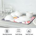 thumbnail image 7 of Yayeee Dish Drying Mat for Kitchen Counter 16"x18" Microfiber Absorbent Pad, Purple Retro Flower, 7 of 7