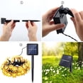 thumbnail image 4 of Morttic 6.5M 30LEDs Solar Powered Lotus Flower Fairy Twinkle String Lights for Outdoor Garden Christmas Decoration (2 Pack-Warm White), 4 of 10