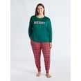 thumbnail image 2 of Joyspun Women's Dreamy Soft Collection Long Sleeve Sleep Top and Joggers Pajamas Set, 2-Piece, Sizes XS-3X, 2 of 5