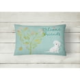 thumbnail image 2 of Carolines Treasures BB7639PW1216 Welcome Friends Maltese Canvas Fabric Decorative Pillow  12H x16W multicolor, 2 of 3