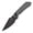 Black Micarta, variant on Tenable Fenrir Folding Pocket Knife,3.45" blackwashed 14C28N,Black Micarta Handle,T1034F6