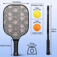 thumbnail image 3 of Pickleball Paddles Set,Pioneer Flower Floral Print Pattern Fiberglass Surface Pickleball Racket Set with 2 Indoor Outdoor Pickleball Balls and Pickleball Bag,Pickle-ball Equipment, 3 of 6