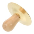 thumbnail image 1 of BRIGHTFUFU 1 Pair Golden Wood Finger Cymbals For Kids Small Percussion Instrument And Dance, 1 of 8