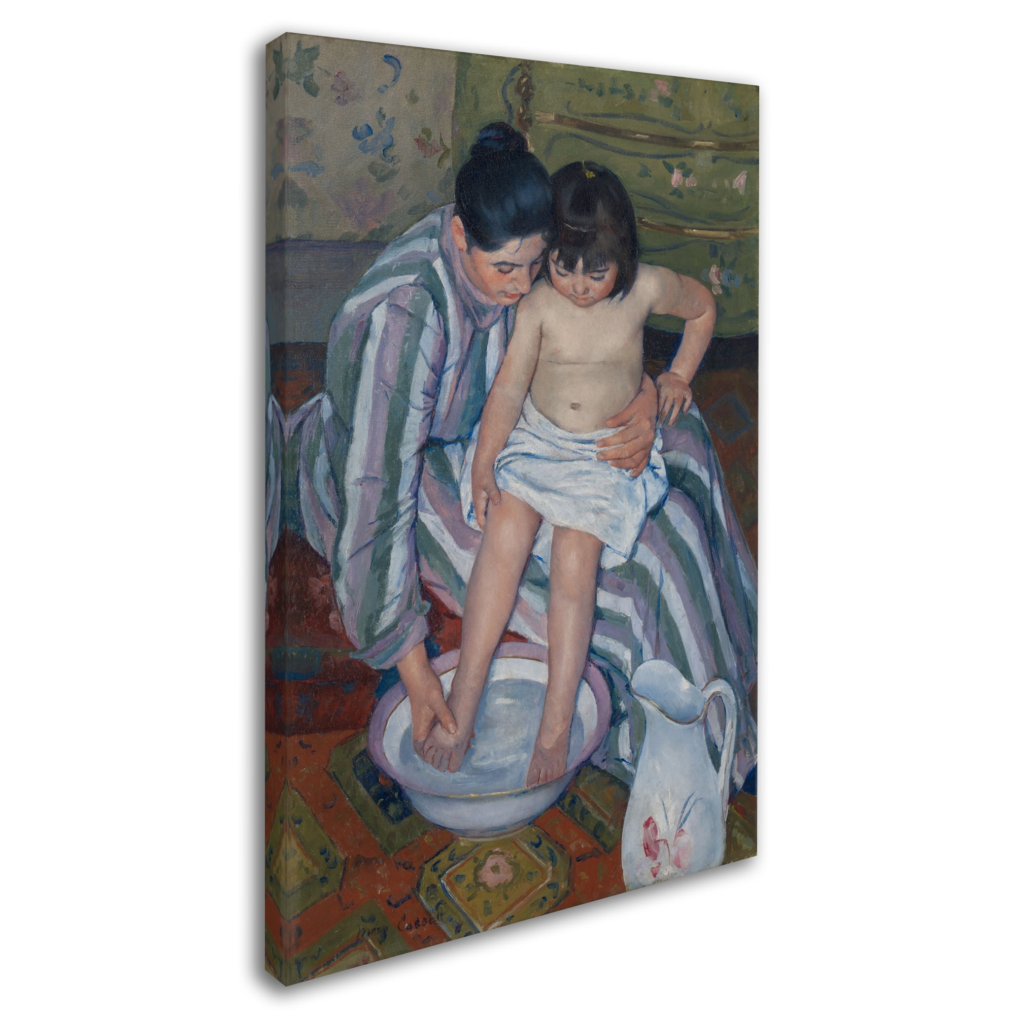 Trademark Fine Art 'The Childs Bath' Canvas Art by Cassatt