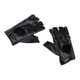 thumbnail image 4 of Guantes de medio dedo Macarena de cuero negro para mujer, 4 of 8