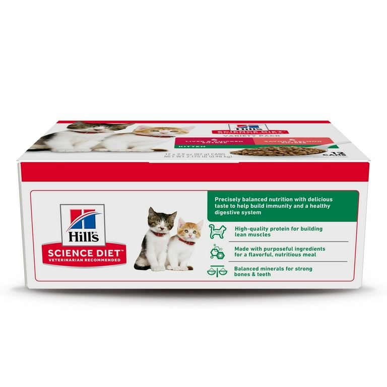 Hill's Science Diet Wet Cat Food Variety Pack, 2.9oz Can, 12pk