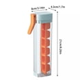 thumbnail image 3 of Graflsoa Single-Press Ice Cube Tray - 6-Capacity Compact Ice Maker for Home Use, Food-Grade Material, Spill-Proof Design, Easy Release Mechanism, Orange (1 Piece), 3 of 7