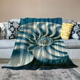 thumbnail image 2 of COMIO Nautilus seashell Blanket,Throw Blanket Gifts for Women Men in All Season Blanket for Bed/Couch/Sofa, 2 of 6